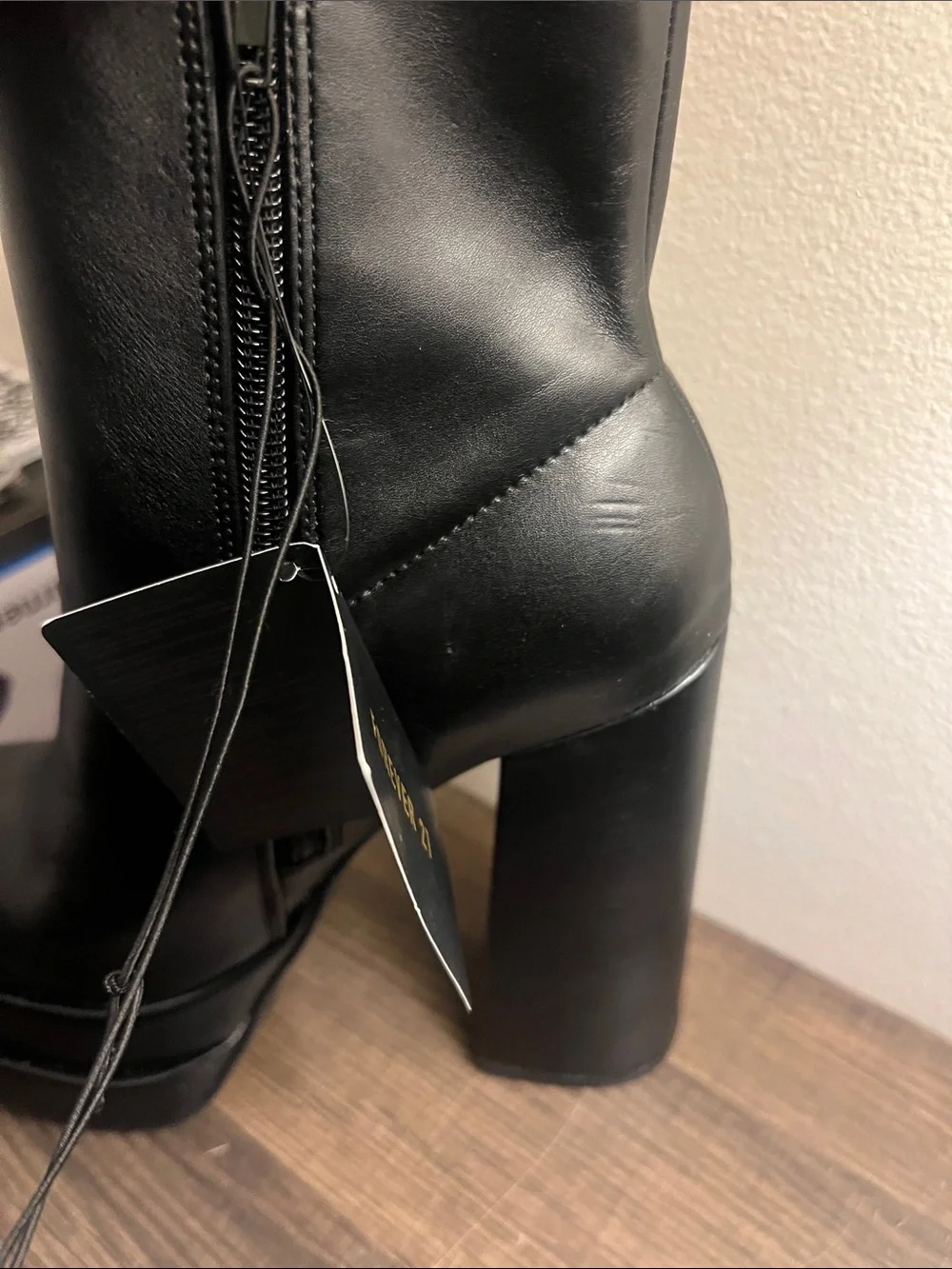 Forever 21 Black Platform Block Heel Ankle Boots